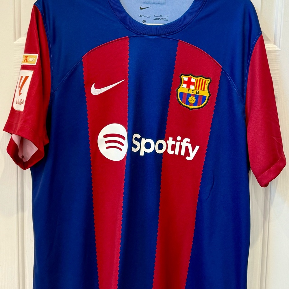 Nike Dri-Fit Barcelona Blue and Red Soccer Jersey